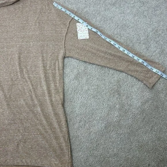 Free People Tunic Top Womens Medium Tan Oversized Fit Dress Stretch Ladies - Picture 9 of 12